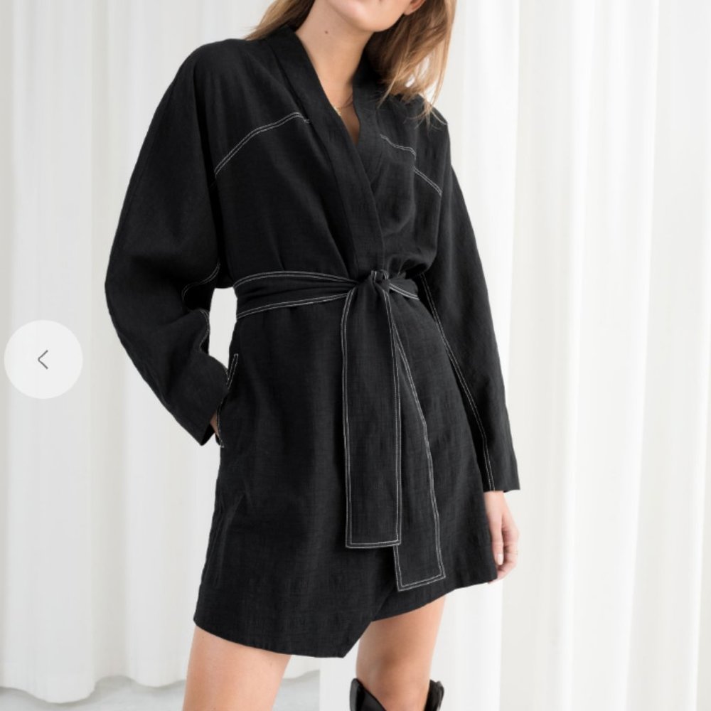 & Other Stories Belted Kimono Wrap Dress